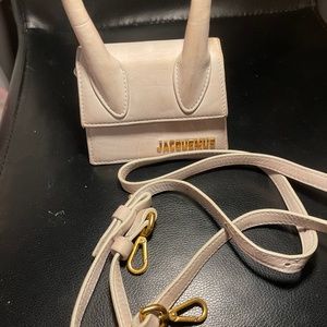 Jacquemus bag - White Croc 'Le Chiquito' Clutch